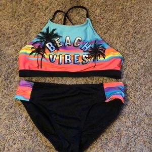 Size 12 two piece justice bikini